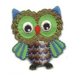 Iron-on Embroidery Sticker - Blue Owl